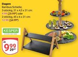 Etagere Bambus/Schiefer, 3-stöckig Angebote von Kesper bei GLOBUS Speyer für 9,99 €