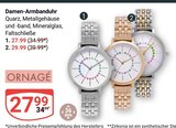 Damen-Armbanduhr im Angebot bei GLOBUS in Erlangen Damen-Armbanduhr Angebote von ORNAGÉ bei GLOBUS Erlangen für 27,99 €