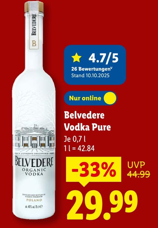 Belvedere Vodka Pure