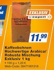 Aktuelles Kaffeebohnen Hochwertige Arabica/Robusta Mischung Exklusiv Angebot bei expert in Nürtingen ab 11,99 €