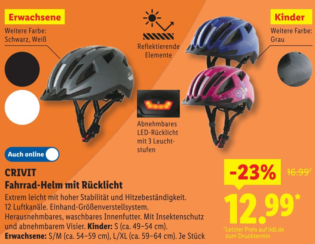 Fahrrad-Helm mit Rücklicht
