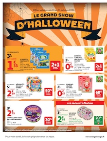 Catalogue Auchan Supermarché à Colmar cette semaine, valable du 13/10/2026 au 24/10/2026 Prospectus Auchan Supermarché à Colmar, "LE GRAND SHOW D'HALLOWEEN", 28 pages de promos valables du 13/10/2026 au 24/10/2026