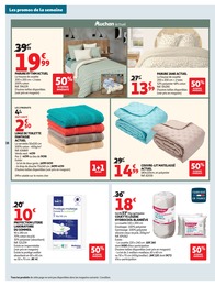 Prix et réduction Literie dans le prospectus Auchan Hypermarché en cours Offre Literie dans le catalogue Auchan Hypermarché du moment à la page 38