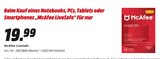 McAfee LiveSafe im MediaMarkt Saturn Prospekt McAfee LiveSafe von im aktuellen MediaMarkt Saturn Prospekt für 19,99 €