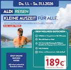 Wellness Gutschein im Angebot bei ALDI Nord in Herne Wellness Gutschein Angebote von Aldi Reisen bei ALDI Nord Herne für 189,00 €