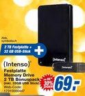 Aktuelles Festplatte Memory Drive 2 TB Bonuspack Angebot bei expert in Reutlingen ab 69,00 €