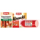 SUR TOUS LES SAUCISSONS À L'AIL, CERVELAS CONSERVATION SANS NITRITE, LES SAUCISSES À CUIRE, LES KNACKIS. - HERTA en promo chez Carrefour SUR TOUS LES SAUCISSONS À L'AIL, CERVELAS CONSERVATION SANS NITRITE, LES SAUCISSES À CUIRE, LES KNACKIS. - HERTA dans le catalogue Carrefour