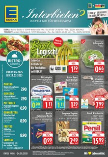 EDEKA Prospekt der Woche "Aktuelle Angebote" Seite 1, 19.05.2025 bis 24.05.2025 für Weilerswist Aktueller EDEKA Prospekt "Aktuelle Angebote" Seite 1 von 24 Seiten für Weilerswist