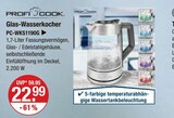 Glas-Wasserkocher PC-WKS1190G Angebote von Profi Cook bei V-Markt Kempten für 22,99 €