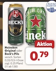 Heineken Original oder Beck’s Pils von Heineken für 0,79 € bei combi im Angebot Heineken Original oder Beck’s Pils von Heineken im aktuellen combi Prospekt