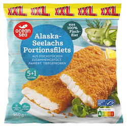 MSC Alaska-Seelachs Portionsfilets XXL