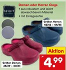 Damen oder Herren Clogs im Netto Marken-Discount Prospekt Damen oder Herren Clogs von im aktuellen Netto Marken-Discount Prospekt für 4,99 €