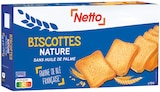 Biscottes nature sans huile de palme - Netto en promo chez Netto Perpignan à 1,60 €