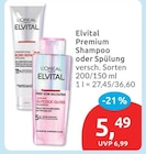 Elvital Premium Shampoo von L'oreal Paris für 5,49 € bei budni im Angebot Elvital Premium Shampoo von L'oreal Paris im aktuellen budni Prospekt