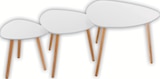 Lot de 3 tables café mileo blanches - ATMOSPHERA en promo chez Intermarché Super Boulogne-Billancourt à 34,90 €
