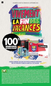 Catalogue Intermarché Express de la semaine "VIVEMENT LA FIN DES VACANCES" avec 2 pages, valide du 04/08/2026 au 06/09/2026 pour Saint-Maur-des-Fossés et alentours Prospectus Intermarché Express de la semaine "VIVEMENT LA FIN DES VACANCES" avec 2 pages, valide du 04/08/2026 au 06/09/2026 pour Saint-Maur-des-Fossés et alentours
