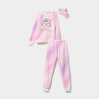 Ensemble pyjama 3 pièces effet velours multicolore fille - La Halle Ensemble pyjama 3 pièces effet velours multicolore fille à 22,99 € dans le catalogue La Halle