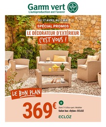 Catalogue Gamm vert "Le décorateur d'extérieur c'est vous !" à Bastia et alentours, 8 pages, 17/04/2024 - 05/05/2024