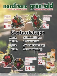 Garten-Center Nordharz GmbH & Co. KG Prospekt für Bockenem und Umgebung: „Gedenktage!“, 1 Seite, 29.10.2024 - 02.11.2024