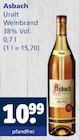 Uralt Weinbrand im Angebot bei Getränkewelt in Bochum Uralt Weinbrand Angebote von Asbach bei Getränkewelt Bochum für 10,99 €