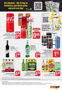 Coca Cola im Trinkgut Prospekt "Aktuelle Angebote" mit 9 Seiten (Bad Homburg (Höhe))
