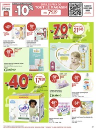 Prix et réduction Pampers dans le prospectus Géant Casino en cours Offre Pampers dans le catalogue Géant Casino du moment à la page 47
