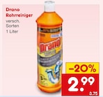 Rohrreiniger im Netto Marken-Discount Prospekt Rohrreiniger von Drano im aktuellen Netto Marken-Discount Prospekt für 2,99 €