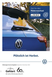 Aktueller Volkswagen Prospekt "Herbstliche Angebote." für Freiburg (Breisgau) Aktueller Volkswagen Prospekt für Freiburg (Breisgau) mit Seite