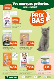 Promos Croquettes chat stérilisé dans le catalogue "Des centaines de produits toujours à Prix Bas !" de Maxi Zoo à la page 2