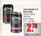Jack Daniel's & Coca Cola im Angebot bei alldrink in Nidda Jack Daniel's & Coca Cola Angebote bei alldrink Nidda für 2,79 €