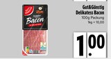 Delikatess Bacon von Gut&Günstig im aktuellen EDEKA Prospekt für 1,00 €