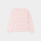Sweat doux manches longues rose clair fille - La Halle Sweat doux manches longues rose clair fille à 9,99 € dans le catalogue La Halle