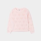 Sweat doux manches longues rose clair fille - La Halle Sweat doux manches longues rose clair fille à 9,99 € dans le catalogue La Halle