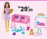Coffret poupée skipper garderie | 3 ans - BARBIE en promo chez JouéClub Clamart à 29,99 €