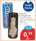 Energydrink von Booster im aktuellen budni Prospekt