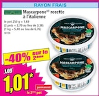 Mascarpone recette à l'italienne - VILLA GUSTO dans le catalogue Norma