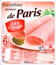 Jambon de Paris - Carrefour à Tremblay-en-France Jambon de Paris en promo chez Carrefour Tremblay-en-France à 2,06 €