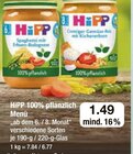 100% pflanzlich Menü von HiPP im aktuellen V-Markt Prospekt für 1,49 €