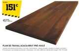 Plan de travail Acacia brut pré-huilé - GTS Wood dans le catalogue Tout Faire