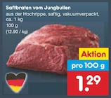 Saftbraten vom Jungbullen im Angebot bei Netto Marken-Discount in Greifswald Saftbraten vom Jungbullen Angebote bei Netto Marken-Discount Greifswald für 1,29 €