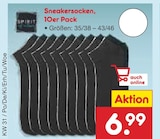 Sneakersocken, 10er Pack Angebote bei Netto Marken-Discount Offenburg für 6,99 €
