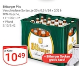 Aktuelle Bier Angebote bei GLOBUS in Salzgitter Aktuelles Bitburger Pils Angebot bei GLOBUS in Salzgitter ab 10,49 €