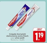 Hieber - Colgate Komplett Zahncreme extra frisch Angebot im Prospekt Colgate Komplett Zahncreme extra frisch bei Hieber im Prospekt "" für 1,19 €