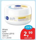 Soft Creme LSF15 Angebote von Nivea bei budni Buxtehude für 2,99 €