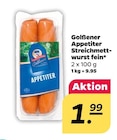 Appetiter Streichmettwurst fein von Golßener im aktuellen Netto mit dem Scottie Prospekt für 1,99 €