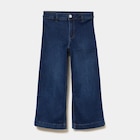 Jean wide leg cropped bleu foncé fille dans le catalogue La Halle