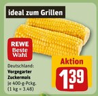 REWE Ebsdorfergrund - Vorgegarter Zuckermais Angebot im Prospekt Vorgegarter Zuckermais bei REWE im Ebsdorfergrund Prospekt für 1,39 €