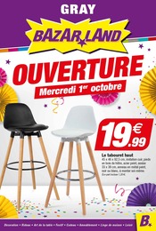 Catalogue Bazar & Déstockage Bazarland en cours à Gray et alentours, "OUVERTURE", 12 pages, 01/10/2025 - 11/10/2025