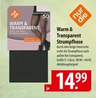 Warm & Transparent Strumpfhose Angebote von nur die bei famila Nordost Celle für 14,99 €