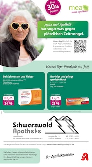Aktueller mea - meine apotheke Prospekt "Unsere Juli-Angebote" Seite 1 von 4 Seiten